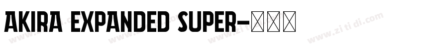 Akira Expanded Super字体转换